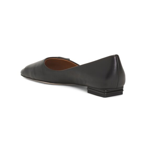 FRANCO SARTO Black Leather Tracy Flats - Picture 2 of 2